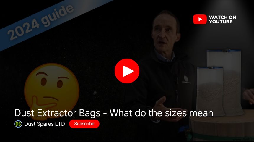 Extractor Bags - What do the sizes mean?