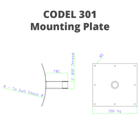Codel Dust Monitor - Mounting Plate - CODEL-301-MP