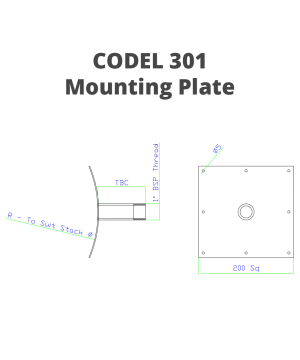 Codel Dust Monitor - Mounting Plate - CODEL-301-MP